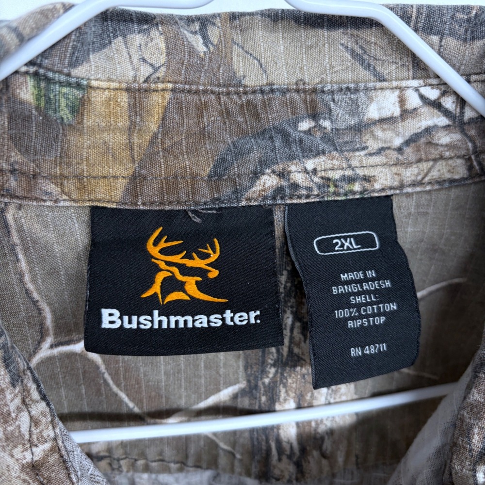 Camo Bushmaster Button Down Hunting Shirt 2XL Mens Realtree Camouflage - Picture 5 of 6